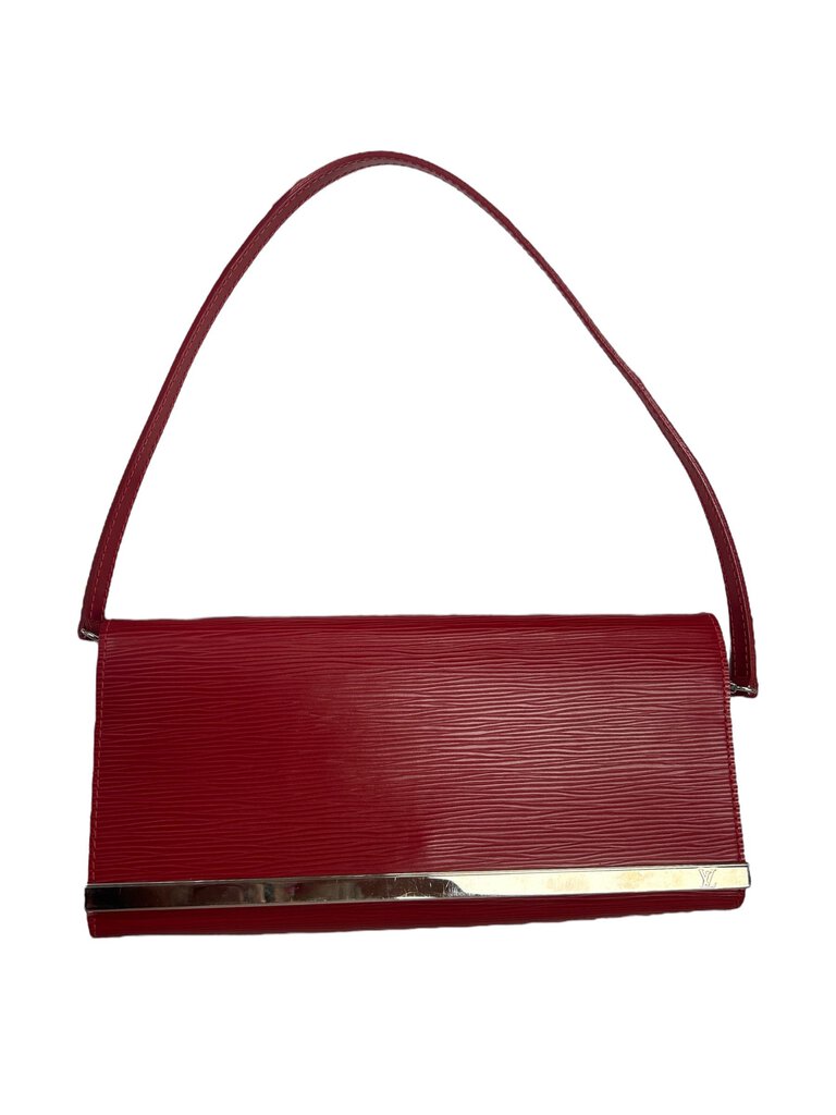 Red Louis Vuitton Sevigne Clutch Shoulder Bag