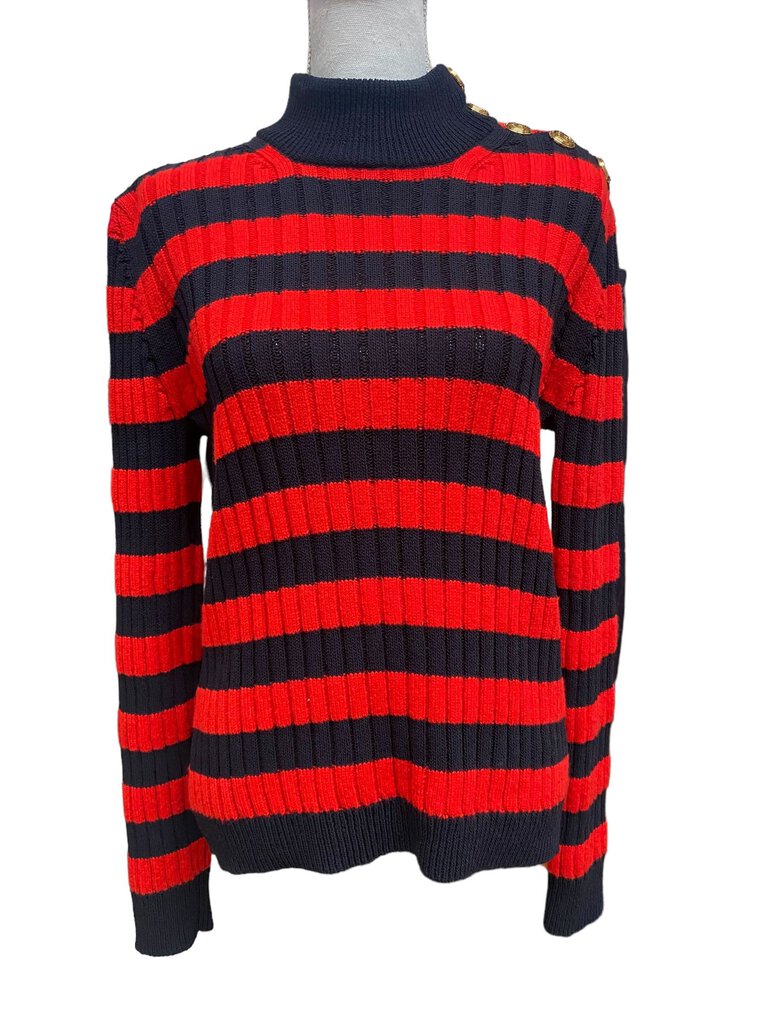 Balmain Striped Sweater- U.S. 10 / FR. 42