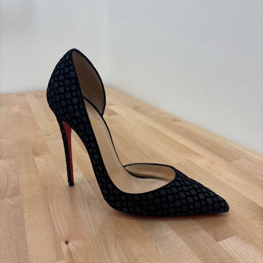 Christian Louboutin Suede Pointed Toe Heels- Size 37