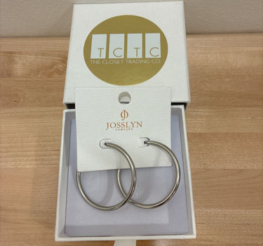 NEW Josslyn Silver Hoop Earrings