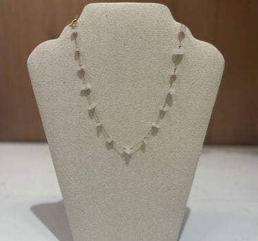 NEW White Stone Crystal Necklace
