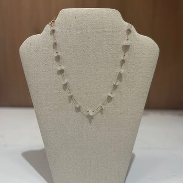 NEW White Stone Crystal Necklace
