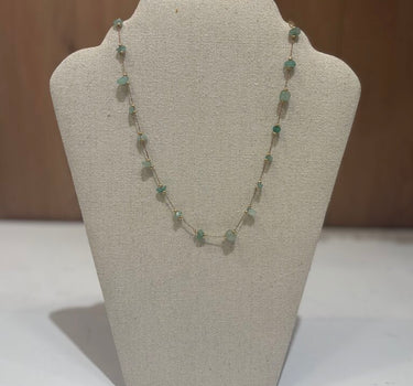 NEW Emerald Stone Crystal Necklace