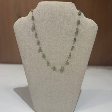 NEW Emerald Stone Crystal Necklace
