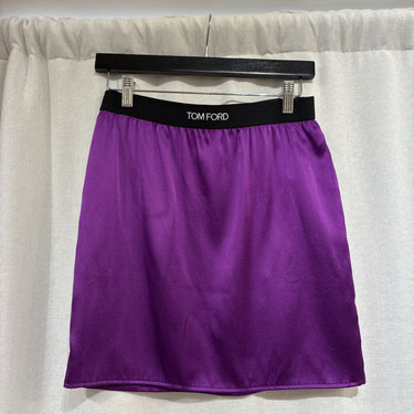 Tom Ford Purple Silk Skirt - Size XS