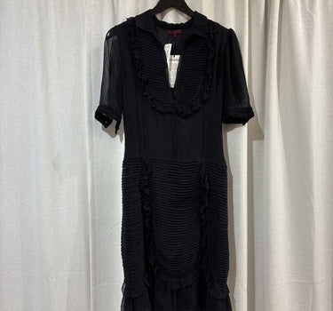 Kenzo Black Ruffle Dress - Size Small