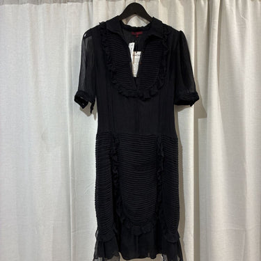 Kenzo Black Ruffle Dress - Size Small