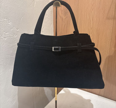 Black Suede Tote Bag NEW