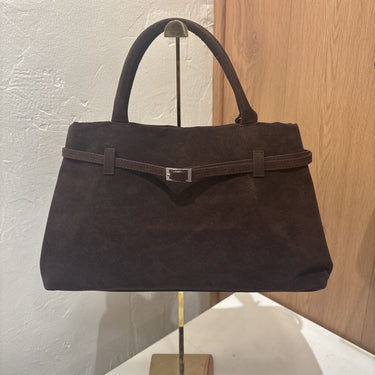 Coffee Brown Suede Tote Bag NEW