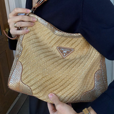 Prada Python Trim Tote