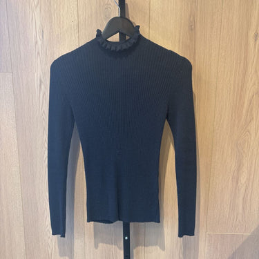 Frame ribbed/cashmere blend top - size xs