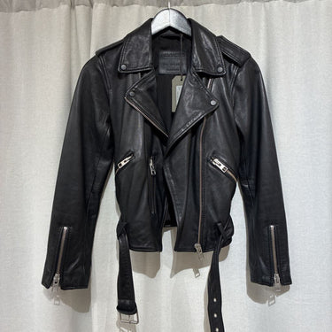 All Saints Leather Motorcycle Jacket - Size 2