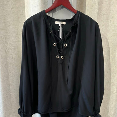 Dorothee Schumacher Silk Lace Up Blouse