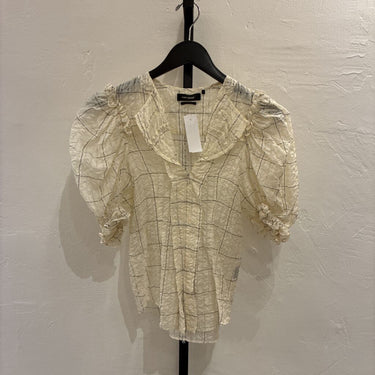 Isabel Marant White Crinkle Top