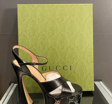Gucci Platform GG Logo Sandal Pump Sz 41