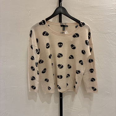 Aqua Cashmere Skull Sweater