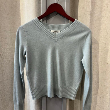 Vince Blue Cashmere V-Neck Sweater