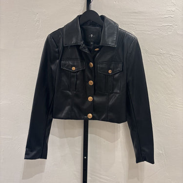 Seven For All Mankind Vegan Leather Button Up - Size Small