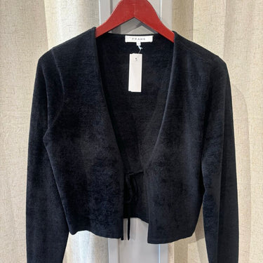 Frame Black Tie Front Cardigan