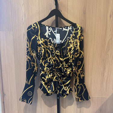 Ganni silk chain print - size xs