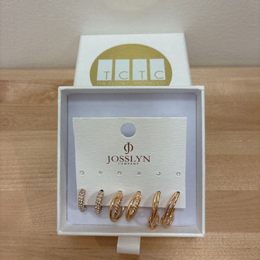 NEW Josslyn Crystal Earrings ( 3 pack )