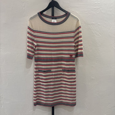 Chanel Stripe Knit Dress - Size 36