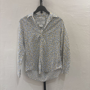 Frank & Eileen floral button up top - size xs