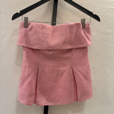 Reformation Linen Strapless Top Size 6