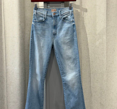 Mother Light Wash Kick Flare Jean