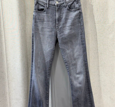 Mother Washed Black Kick Flare Jean