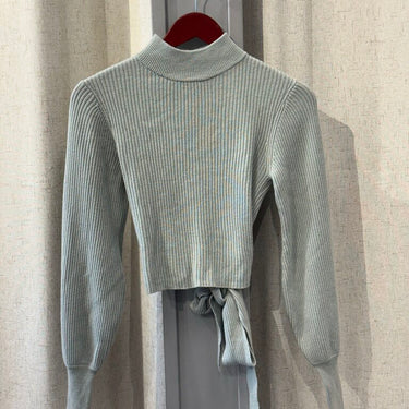 Reformation Cashmere Open Back Sweater