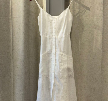 Reformation White Linen Maxi Dress