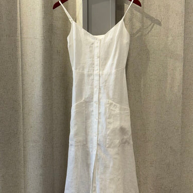Reformation White Linen Maxi Dress
