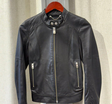 Diesel Black Leather Moto Jacket