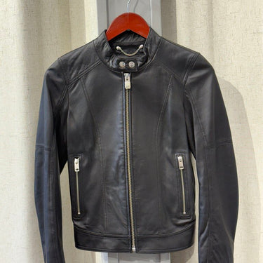 Diesel Black Leather Moto Jacket