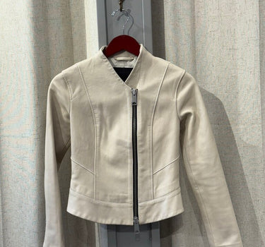 AllSaints Cream Leather Jacket