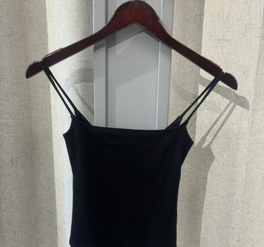 Reformation Black Ribbed Tank