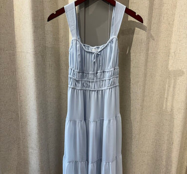 Sunday Best by Aritzia Light Blue Tiered Midi Dress