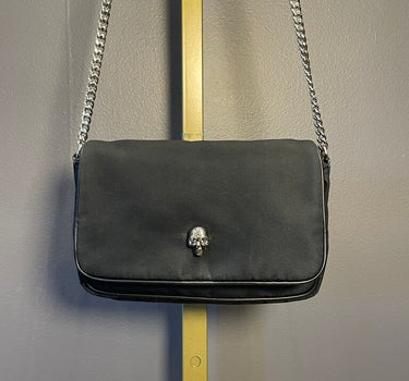 Alexander McQueen Nylon Skull Lock Shoulder Bag