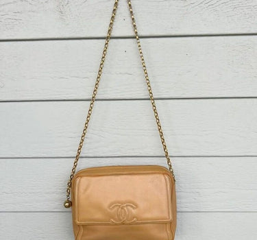 Chanel leather CC flap front vintage