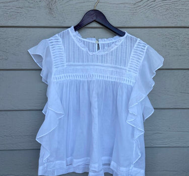 Isabel Marant cotton sheer ruffle sleeve