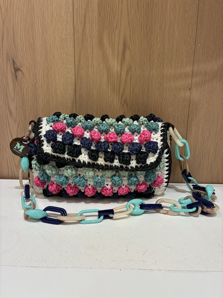 M Missoni Crochet Pom-Pom Crossbody