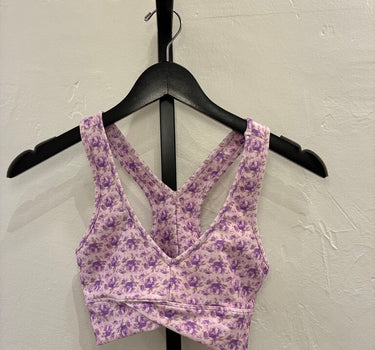 Love Shack Fancy Racerback V-neck Sports Bra XS