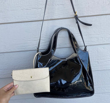 Stella McCartney Patent Crossbody Tote with Pouch