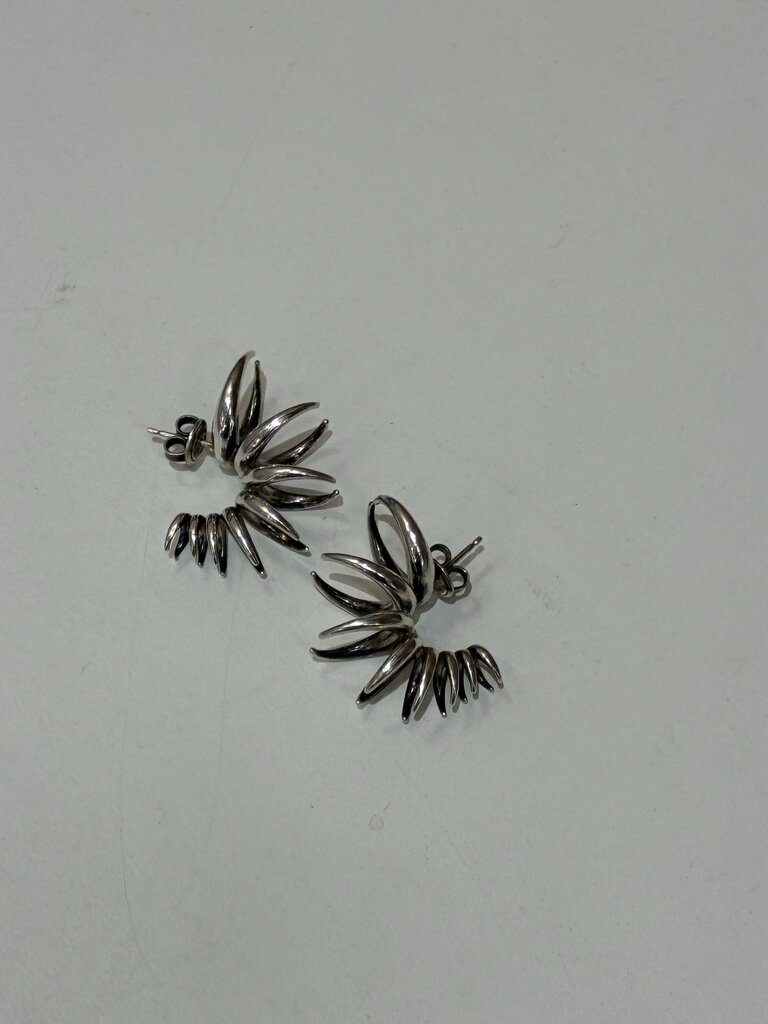 Bottega Veneta Sterling Silver Spiked Earrings
