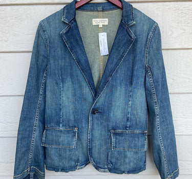 Nili Lotan Denim Unconstructed Blazer - Size 10