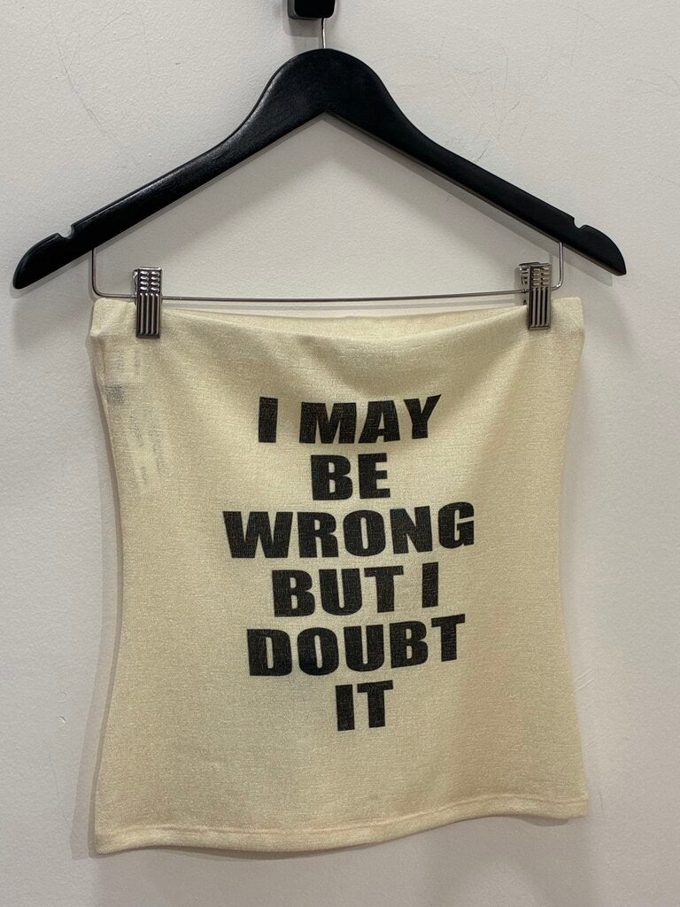 Cowboys of Habit Graphic Tube Top Size M