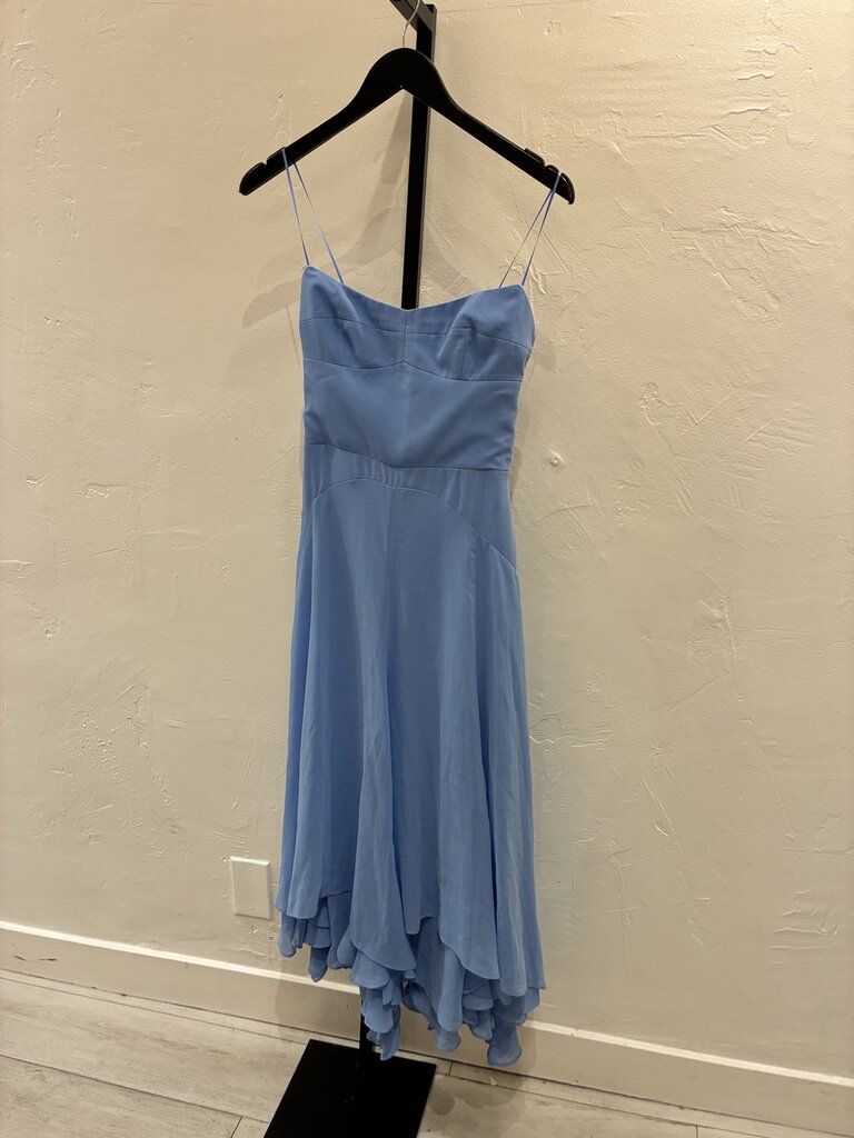 Amanda Uprichard Blue Sleeveless Midi Dress sz S