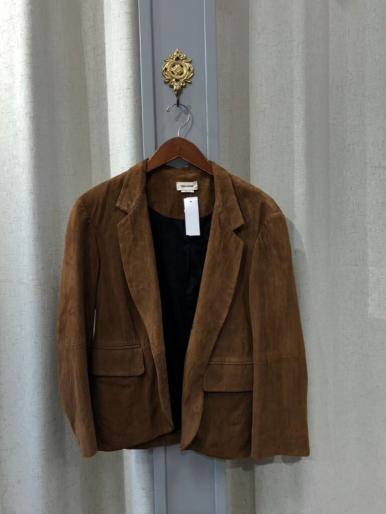 Zadig & Voltaire Brown Suede Blazer-42