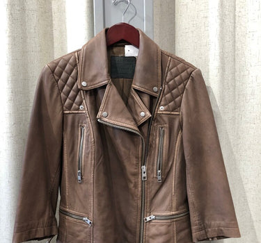 All Saints Brown Leather Jacket-8